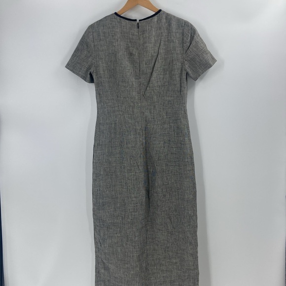 Talbots grey linen sheath maxi dress career work business - Picture 14 of 15